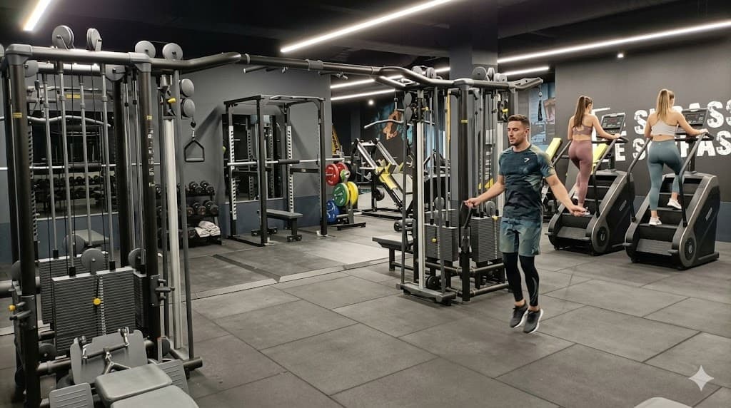 Cardio flooring in a gym setting